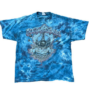 Rock and Roll Hall of Fame Tie-Dye T-Shirt Blue XL